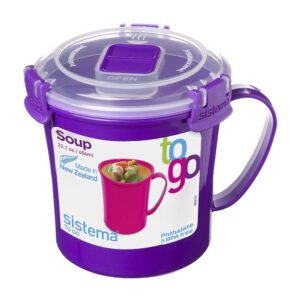 Sistema To Go Microwave Soup Mug 656ml - Assorted Colours