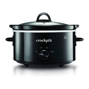 Crock-Pot Slow Cooker With 3 Heat Settings Ceramic Bowl 190W 3.7 Litres - Black
