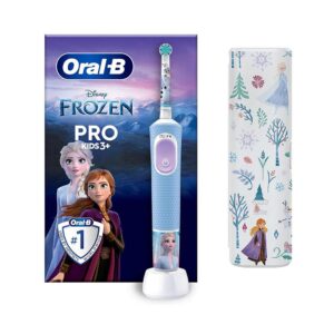 Oral-B Disney Frozen Pro Kids Electric Toothbrush 2 Modes With Travel Case Gift Set - Blue