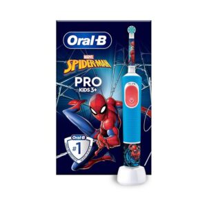 Oral-B Marvel Spiderman Vitality Pro Kids Electric Toothbrush 2 Modes Extra Soft - Red & Blue