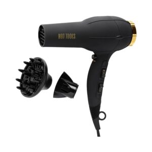 Hot Tools Pro Signature Salon Ionic Hair Dryer 2000W AC Motor With Diffuser 3 Heat/2 Speed - Black