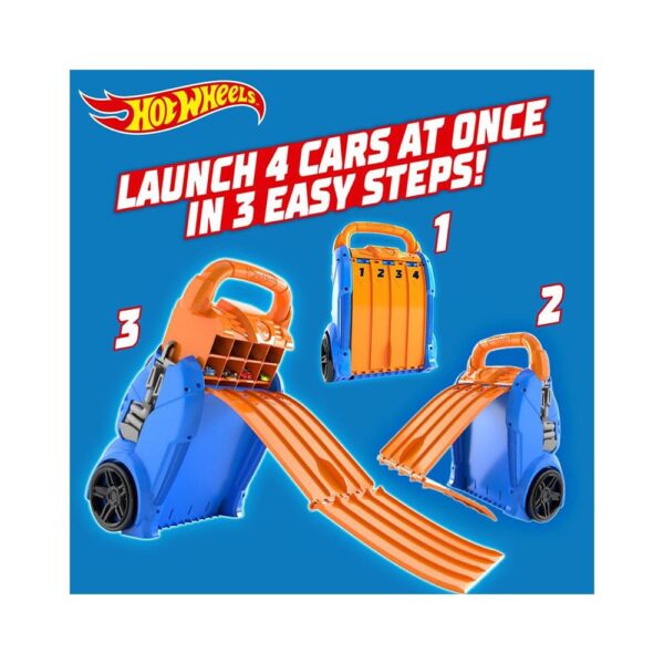 Hot Wheels Multilauncher Ultra Racing Car Case Stores Up To 20 Cars - Multicolour - Image 6