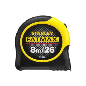 Stanley FatMax Blade Armor Magnetic Measure Tape 8 Metres 26ft Metric & Imperial - Yellow/Black