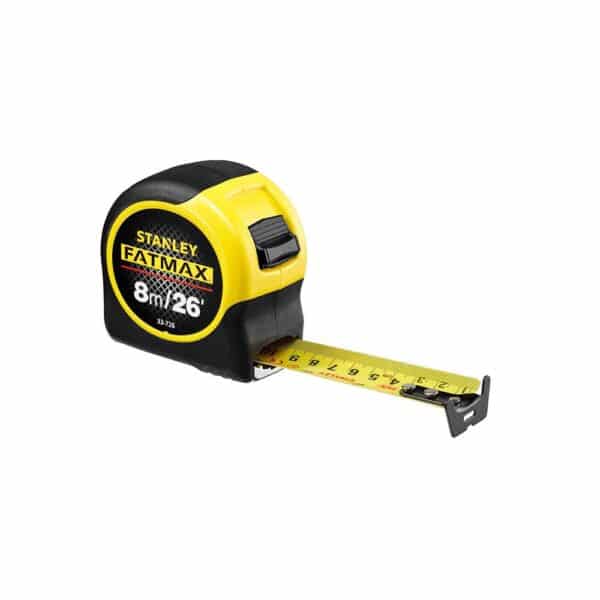 Stanley FatMax Blade Armor Magnetic Measure Tape 8 Metres 26ft Metric & Imperial - Yellow/Black - Image 2