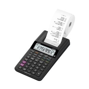 Casio Compact 12 Digit Display Printing Calculator - Black
