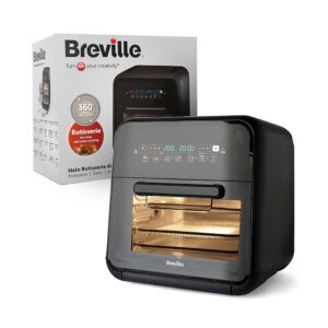 Breville Halo Rotisserie Air Fryer Oven Digital Extra Large 2000W 10 Litres - Black And Grey
