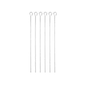 MasterClass Stainless Steel Flat Sided Skewers Set of 6 40cm - Silver