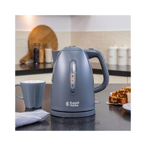 Russell Hobbs Textures Electric Kettle With Rapid Boil 3000 W 1.7 Litre - Grey - Image 2