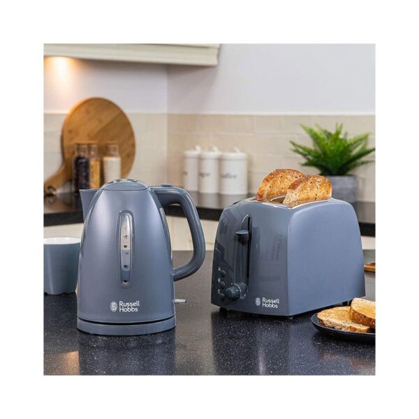 Russell Hobbs Textures Electric Kettle With Rapid Boil 3000 W 1.7 Litre - Grey - Image 3