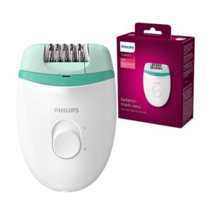Philips Satinelle Essential Corded Compact Epilator Hair Removal – White & Green