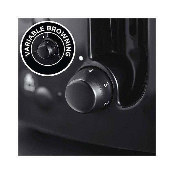 Russell Hobbs Textures 4 Slice Toaster With Extra Wide Slots 850W - Black - Image 5