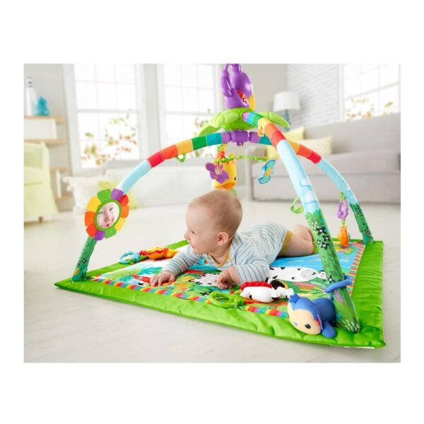 Fisher-Price Rainforest Music & Lights Deluxe Gym Baby Playmat - Multicolour - Image 2