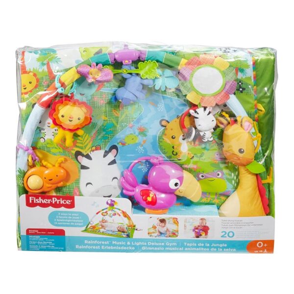 Fisher-Price Rainforest Music & Lights Deluxe Gym Baby Playmat - Multicolour - Image 6