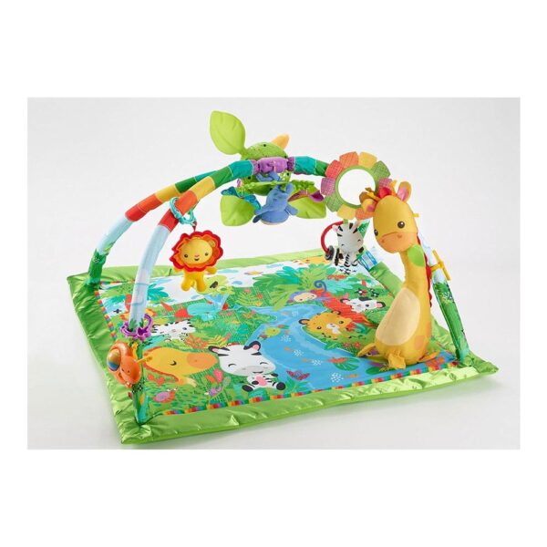 Fisher-Price Rainforest Music & Lights Deluxe Gym Baby Playmat - Multicolour - Image 7