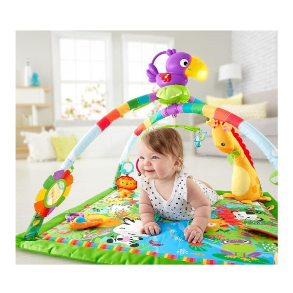 Fisher-Price Rainforest Music & Lights Deluxe Gym Baby Playmat - Multicolour - Image 8