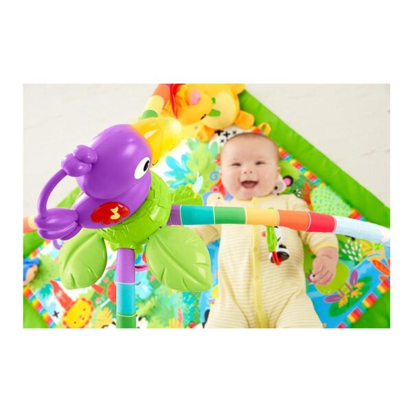 Fisher-Price Rainforest Music & Lights Deluxe Gym Baby Playmat - Multicolour - Image 9