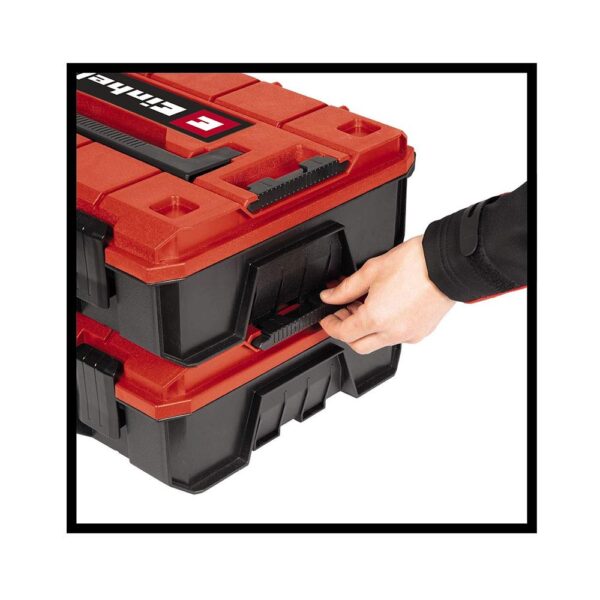 Einhell E-Case S-F System Carrying Storage Case Power Tool Box - Red/Black - Image 6