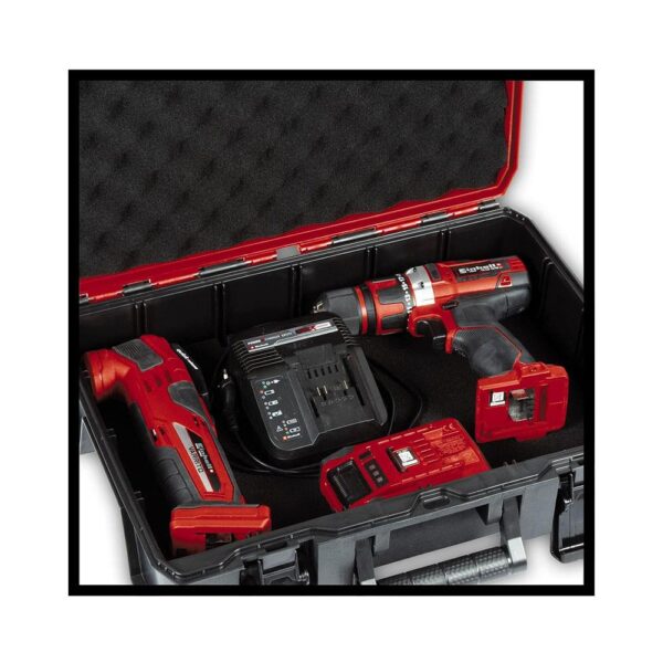 Einhell E-Case S-F System Carrying Storage Case Power Tool Box - Red/Black - Image 8