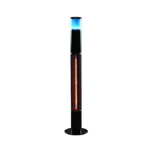 Daewoo 3 In 1 Patio Heater With Built In Bluetooth Speaker & LED Light 1500W – Black