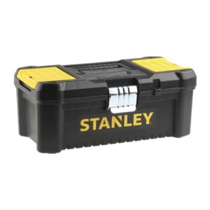 Stanley 12.5 Inch Essential Basic Toolbox With Organiser Top And Metal Latch – Black/Yellow