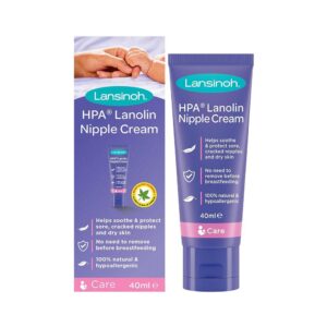 Lansinoh HPA Lanolin Nipple Cream Helps Soothe & Protect Sore Cracked Nipples & Dry Skin – 40ml