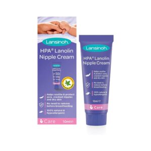 Lansinoh HPA Lanolin Nipple Cream Helps Soothe & Protect Sore Cracked Nipples & Dry Skin – 10ml