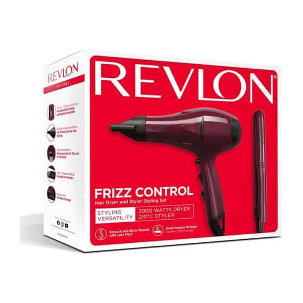 Revlon Frizz Control Hair Dryer And Styler Styling Gift Set 2000 W - Purple - Image 5