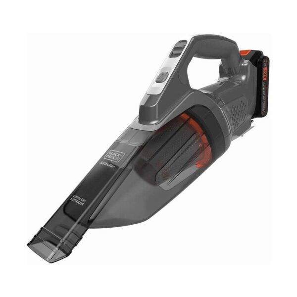 Black & Decker 18V Power Connect Dustbuster Cordless Handheld Vacuum Cleaner - Dark Grey/Orange