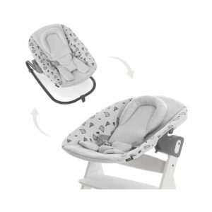 Hauck Alpha+ 2 In 1 Bouncer Premium Baby Highchairs Seat From Birth – Nordic Grey