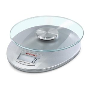 Soehnle Roma Digital Kitchen Scales 5kg Load Capacity Electric Glass Digital Food Scale – Silver