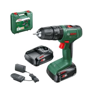 Bosch Power For ALL 18V Li-ion Brushed Cordless Combi Drill 2 x 2Ah Batteries & Charger In Carrying Case 240V