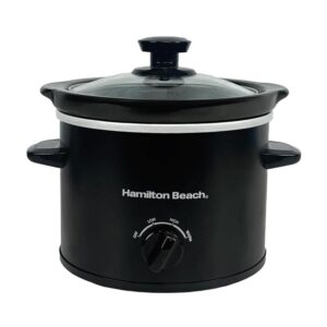 Hamilton Beach The Mighty Mini Slow Cooker With 3 Heat Settings 90W 1.8 Litres – Black