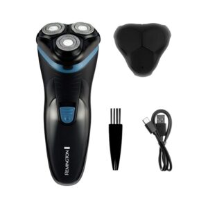 Remington R1 Style Series Mens Electric Rotary Shaver Dual Track Blades – Black