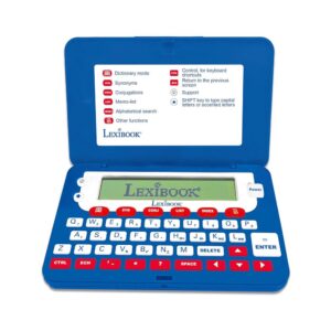 Lexibook English Electronic Dictionary With Thesaurus Grammar Functions Phonetic Spellchecker Word Games – Blue