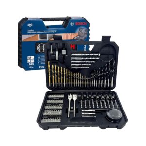 Bosch Professional Drilling & Screwdriver Bit Mixed Accessory Set 103 Piece – Black