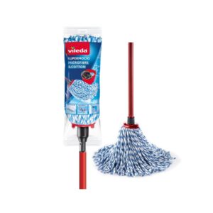 Vileda Supermocio Microfibre & Cotton String Mop – Multicolour