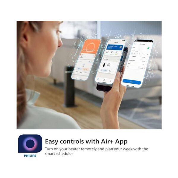 Philips Series 5000 Ceramic Fan Heater 2000W AI- Powered With 5 Built-In Safety Features - Grey & Black - Image 6