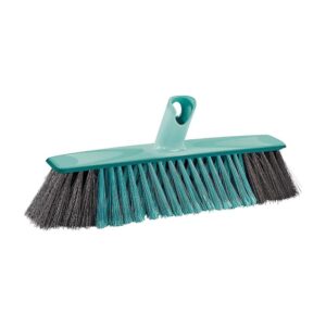 Leifheit All-Round Broom Xtra Clean 30cm Innovative X Cross-Over-Bristles Brush – Turquoise