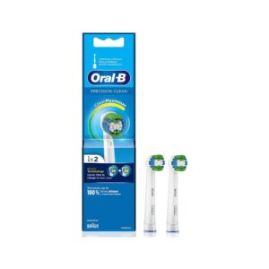 Oral-B Precision Clean Toothbrush Head With CleanMaximiser Technology 2 Pack – White