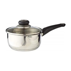 Morphy Richards Equip 20cm Pouring Saucepan With Glass Lid Stay Cool Handles Stainless Steel – Silver