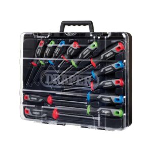 Draper Soft Grip Screwdriver Set Magnetic Tips CRV Blades – 12 Piece