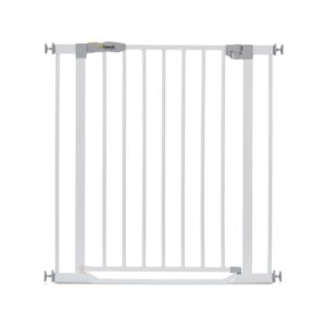 Hauck Clear Step Safety Gate For Doors & Stairs 75-80 cm Large Extendable With Separate Extensions – White