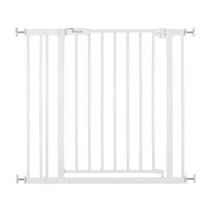 Hauck Open N Stop 2 Set With 9cm Extension Practical Manually Locking Baby Safety Gate Set 84-89cm – White