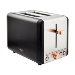 Tower Cavaletto 2 Slice Toaster Stainless Steel 850W – Black & Rose Gold