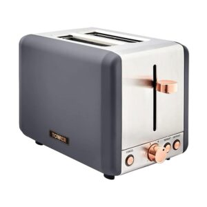 Tower Cavaletto 2 Slice Toaster Stainless Steel 850W – Grey & Rose Gold