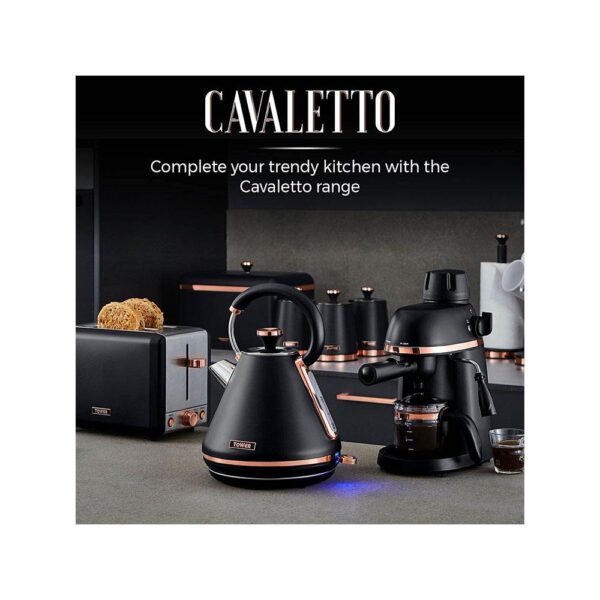 Tower Cavaletto Slow Cooker 3.5 Litre With 3 Heat Settings Removable Pot & Cool Touch Handles - Black & Rose Gold - Image 9