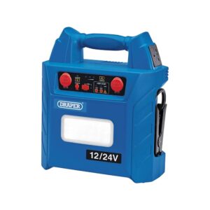 Draper 12/24V Jump Starter With AC/DC Inverter 1500/3000 Peak Amps – Blue