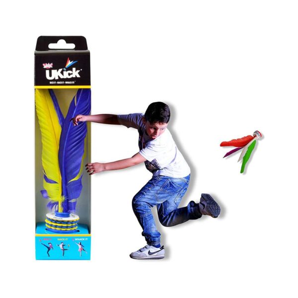 Wicked UKick Football Skills Freestyle Trainer Feather Shuttlecock Kick It Hack It Whack It - Assorted Colour - Image 3