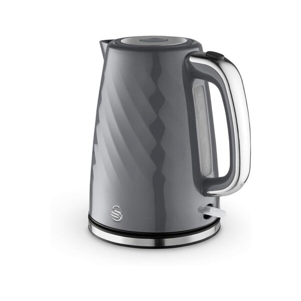 Swan Windsor Rapid Boil Electric Jug Kettle With Removable Limescale Filter 3000W 1.7 Litres - Grey