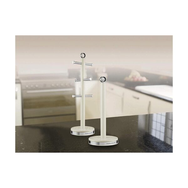 Morphy Richards Dimensions Kitchen Towel Holder Stainless Steel - Ivory Cream - Image 3